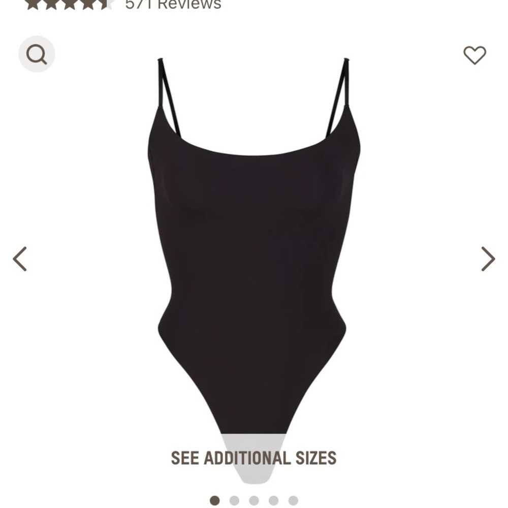 NWOT SKIMS Fits Everybody Cami Bodysuit in Onyx - Picture 4 of 4